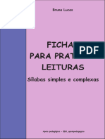 Fichas para Praticar Leituras: Sílabas Simples e Complexas