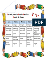 Horarios Sexto Grado