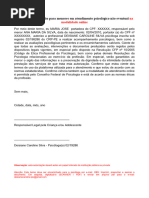 Autorização para Atendimento de Menores