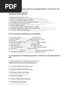 Active Passive Test Non Finite Verb Test