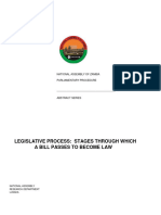 Abstract 1 Legislative Process Stages Through Which A Bill Passes To Become Law