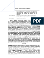 Proceso Declarativo de Prescripción de La Obligación