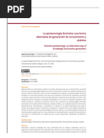 La Epistemología Feminista - Una Forma Alternativa de Generación de Conocimiento y Práctica