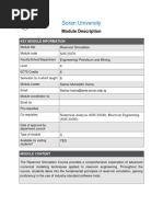 Su - Module Description - Reservoir Sim