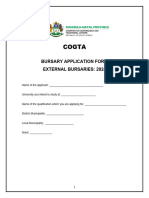 KZN COGTA Bursary Application Form 2024