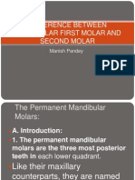 Difference Between Mandibular First Molar and Second Molar: Manish Pandey