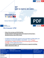 CBHE 2021-2027 Comment Remplir La Matrice de Cadre Logique: Bureau National Erasmus+ Tunisie