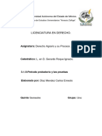 3.1.5 Periodo Probatorio y Las Pruebas