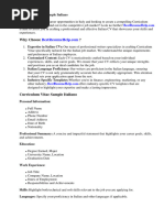 Curriculum Vitae Sample Italiano