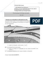 TP de Recuperation de Géologie Structurale G3 (Corrigé KAZI)