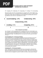 Thomas Kilmann MODE Interpret Results