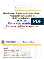 BCH 1212 Lipid Metabolism 1