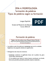 1 - Tema 4. Morfología. Formación de Palabras