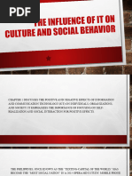 The Influence of IT On Culture and Social Behavior