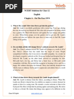 NCERT Solutions For Class 12 English Chapter 6 - On The Face of It - .