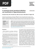 Mechanism Based Operational Def of Hypercholesterolemia