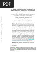 A Simple Single-Scale Vision Transformer For Object Detection and Instance Segmentation