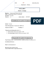 Syllabus SNV Zoologie TAIBI Faiza