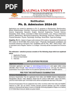 Ph. D. 2024 Notification