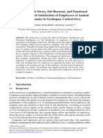 The Effect of Job Stress, Job Burnout, and Emotional Intelligence On Job Satisfaction of Employees of Animal Feed Companies in Grobogan, Central Java