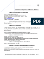 FISPQ - Ficha de Informações de Segurança de Produtos Químicos