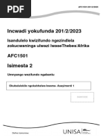 Incwadi Yokufunda 201/2/2023: Isandulelo Kwizifundo Ngezindlela Zokucwaninga Ulwazi Lwasethebes/Afrika