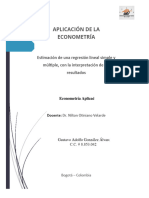 ECA - Semana 4 - Estimación de Una Regresión Lineal Simple y Múltiple, Con La Interpretación de Los Resultados