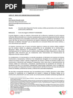 C 020-2023-DGMRS CONSECION MINERA ROMAÃ - A - 20230363855 CARTA MINAM Aprobacion Escombrera 11-05-23