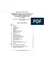 Residential Tenancies (Caravan Parks and Movable Dwellings Registration and Standards) Regulations 2020