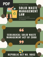 RA 9003 - Ecological Solid Waste Management Act of 2000