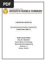 Advance Manufacturing Lab - MME 191