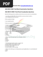 2022 BECE RME Trial Mock Examination Questions