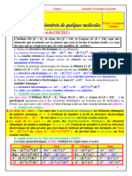 La Géométrie de Quelques Molécules