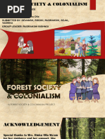 Forest Society & Colonialism