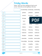 Au t2 e 101 Years 3 4 Spelling Worksheets Ver 4