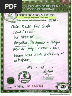 Certificado Medico