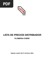 Lista de Precios Plomeria Cobre