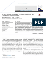 A Novel Stationary Concentrator To Enhance Solar Intensity With