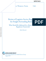 Review of Logistics Service Regulations For Freight Forwarding Businesses 2015 WB