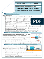 Série 6P-Équilibre D'un Corps Solide Soumis À Trois Forces Non Parrallèles