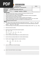 Examen Final Nota Ciencia, Matematica Y Tecnología Asignatura: Química Docente: Lazaro Granados, Josè Luis Alumno