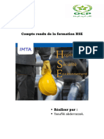 Compte Rendu de La Formation HSE Finalle