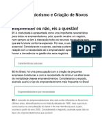 Empreendedorismo e Criação de Novos Negócios