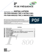 Variateur de Fréquence FR-F800 Guide D Installation