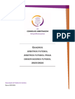 Quadro Arbitros Futebol, Praia e Observadores Futebol 23-24