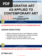 Lesson 1 - Integrative Art As Applied To Contemporary Art