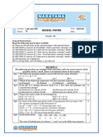 Practise Paper - Chemistry - Class XI 2023-24