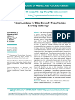 Visual Assistance For Blind Person by Using Machine Learning Technology