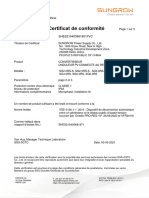 Certificat de Conformite Sungrow RS-S Et RS