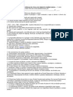 Exercício de DIREITO EMPRESARIAL